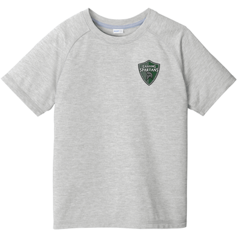 Lansing Spartans Youth PosiCharge  Tri-Blend Wicking Raglan Tee