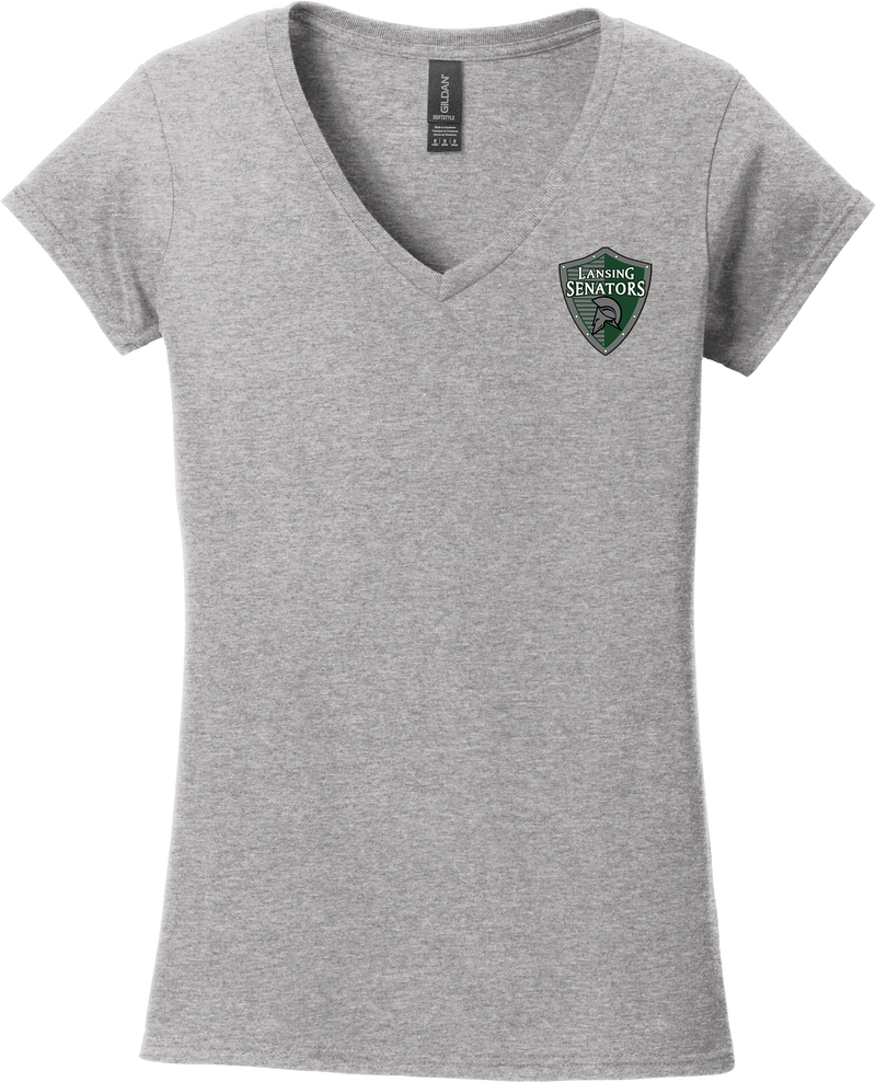 Lansing Senators Softstyle Ladies Fit V-Neck T-Shirt