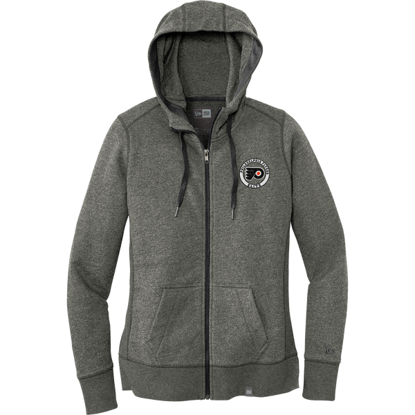 Philadelphia Flyers Elite New Era Ladies French Terry Full-Zip Hoodie