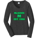 McGinn Elementary 'Varsity Block' Women's Long Sleeve Fan Favorite V-Neck Tee