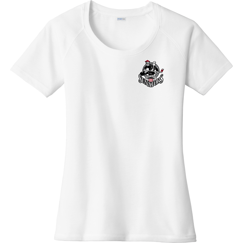 Grundy Senators Ladies PosiCharge Tri-Blend Wicking Scoop Neck Raglan Tee