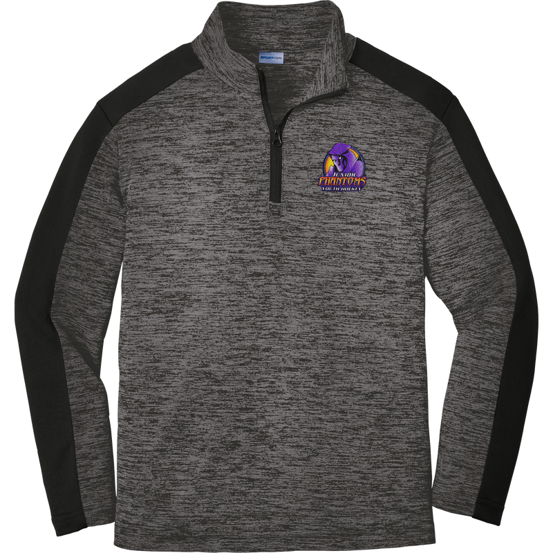 Jr. Phantoms Youth PosiCharge  Electric Heather Colorblock 1/4-Zip Pullover