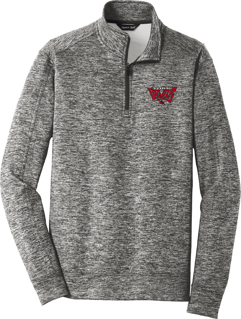 York Devils PosiCharge Electric Heather Fleece 1/4-Zip Pullover