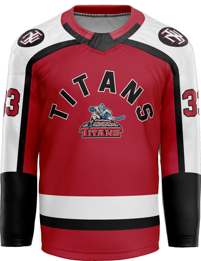 NJ Titans Tier 1 Bantam and Midgets Adult Player Sublimated Jersey