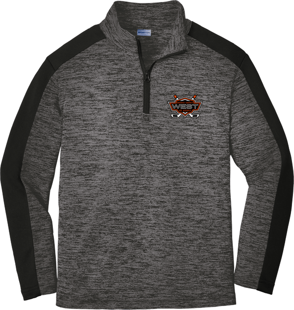 Orange County West Youth PosiCharge  Electric Heather Colorblock 1/4-Zip Pullover