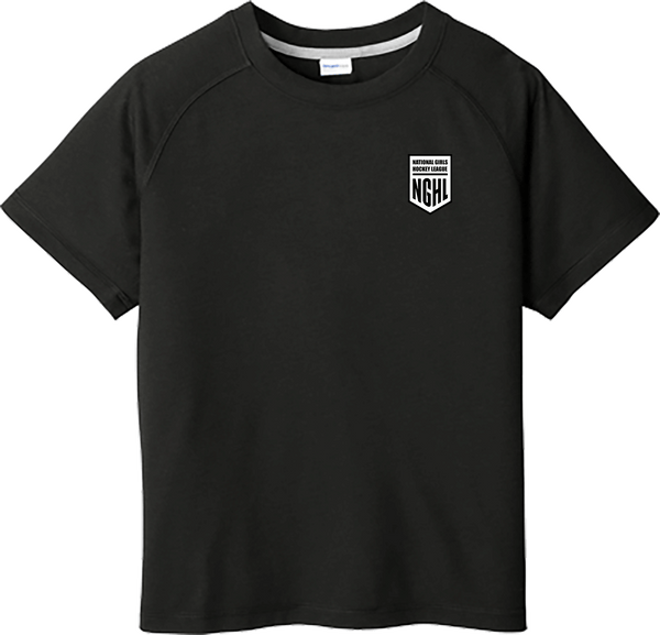 NGHL Youth PosiCharge  Tri-Blend Wicking Raglan Tee