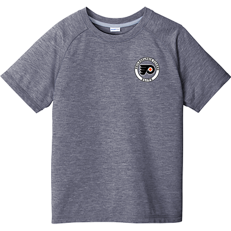 Philadelphia Flyers Elite Youth PosiCharge  Tri-Blend Wicking Raglan Tee